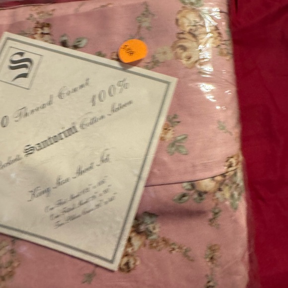 Pink 400 Thread Count King Size Sheet Set (NEW) - Picture 6 of 9